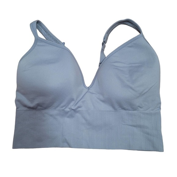 Athleta Embrace Seamless Sports Bra Cottage Blue XS racerback - Picture 1 of 9